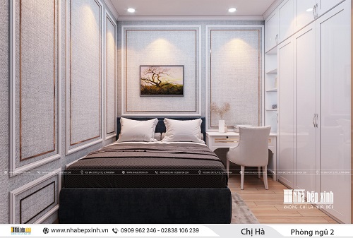 Phòng ngủ tân cổ điển sang trọng tại chung cư Emerald Celadon City 71m2